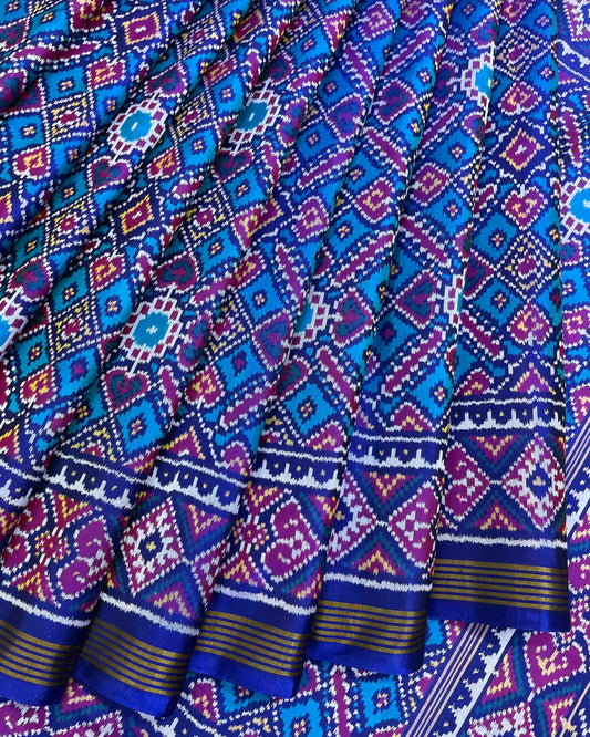 Blue & Sky Manekchowk Patola Saree