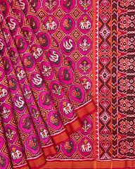 Pink & Small Circle Narikunj Patola Saree