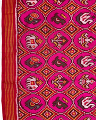 Pink & Small Circle Narikunj Patola Saree