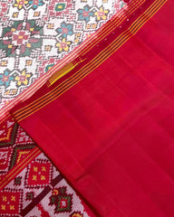 Red & White Navratan Patola Saree