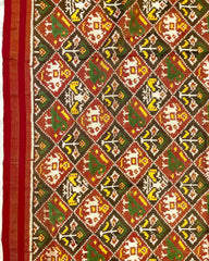 Red & Gold Narikunj Tissue Patola Saree