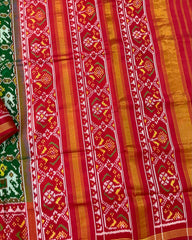 Red & Green Nariunj Patola Saree