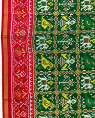 Red & Green Nariunj Patola Saree