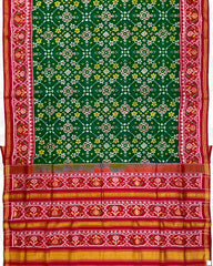 Red & Green Navratan Patola Saree