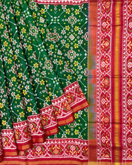 Red & Green Navratan Patola Saree