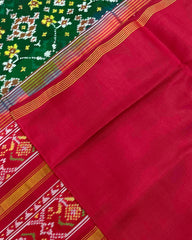 Red & Green Navratan Patola Saree