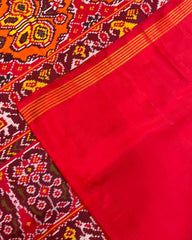 Red & Orange Big Figure Nariunj Patola Saree