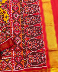 Red & Yellow Big Figure Chhabdi Nariunj Patola Saree