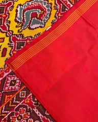 Red & Yellow Big Figure Chhabdi Nariunj Patola Saree