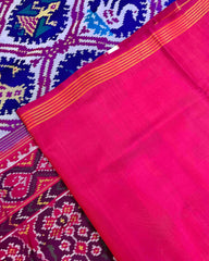 Pink & Blue Narikunj Patola Saree