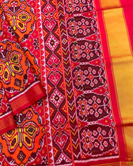 Red & Orange Big Figure Narikunj Patola Saree