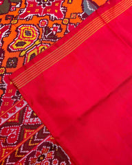 Red & Orange Big Figure Narikunj Patola Saree