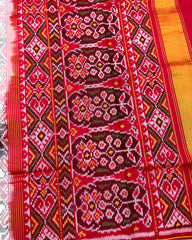 Red & White Navratan Designer Patola Saree