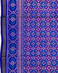 Blue Buttonful Design Patola Saree