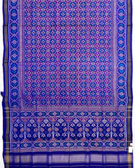 Blue Buttonful Design Patola Saree