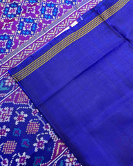 Blue Buttonful Design Patola Saree