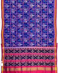 Pink & Blue Narikunj Patola Saree