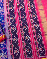 Pink & Blue Narikunj Patola Saree