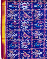 Pink & Blue Narikunj Patola Saree