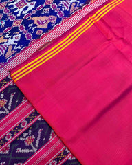 Pink & Blue Narikunj Patola Saree