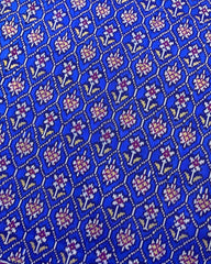 Purple & Blue Small Flower Patola Saree