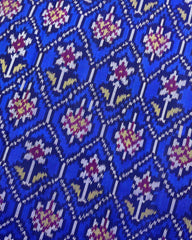 Purple & Blue Small Flower Patola Saree