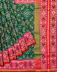 Red & Green Navratan Patola Saree