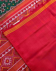 Red & Green Navratan Patola Saree