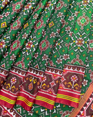 Red & Green Navratan Patola Saree