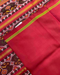 Red & Green Navratan Patola Saree