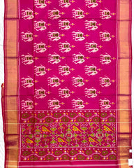 Pink Elephant Design Patola Saree