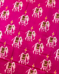 Pink Elephant Design Patola Saree