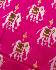 Pink Elephant Design Patola Saree