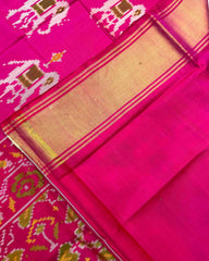 Pink Elephant Design Patola Saree