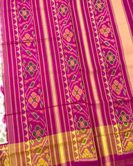 Pink & White New Chhabdi Patola Saree