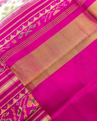 Pink & White New Chhabdi Patola Saree