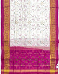 Pink & White Navratan Patola Saree