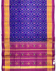 Purple & Purplish Blue Solsitara Design Patola Saree