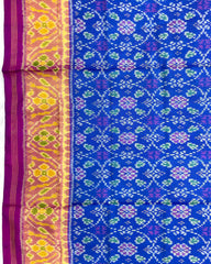 Pink & Blue Solsitara Design Patola Saree