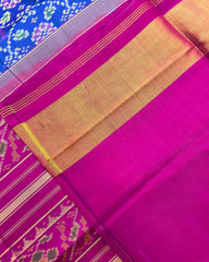 Pink & Blue Solsitara Design Patola Saree