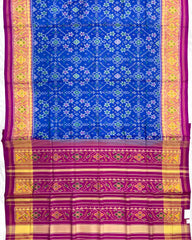 Pink & Blue Navratan Patola Saree