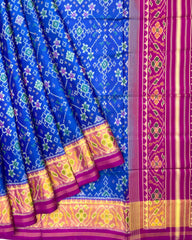 Pink & Blue Navratan Patola Saree