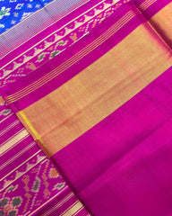 Pink & Blue Navratan Patola Saree