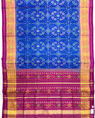 Pink & Blue Navratan Patola Saree