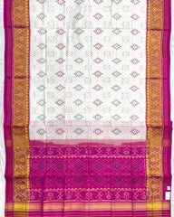 Pink & White Panchanda Patola Saree