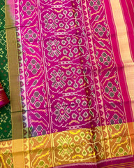 Pink & Green Navratan Patola Saree