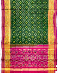 Pink & Green Panchanda Patola Saree