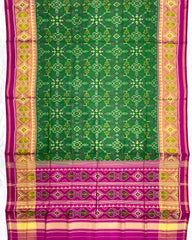 Pink & Green Navratan Patola Saree