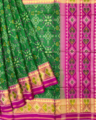 Pink & Green Navratan Patola Saree