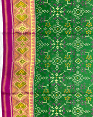 Pink & Green Navratan Patola Saree